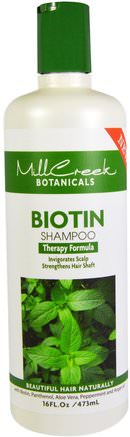 Biotin Shampoo, Therapy Formula, 16 fl oz (473 ml) by Mill Creek-Bad, Skönhet, Schampo, Hår, Hårbotten, Balsam