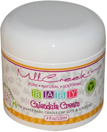 Botanicals, Baby Calendula Cream, 4 oz (120 ml) by Mill Creek-Bad, Skönhet, Body Lotion, Ansiktsvård, Solskydd Solskydd, Calendula