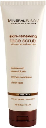 Skin-Renewing Face Scrub, 4 oz (113 g) by Mineral Fusion-Skönhet, Ansiktsvård, Hud, Ansiktsexfoliatorer