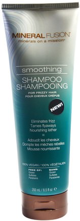 Smoothing Shampoo, For Frizzy Hair, 8.5 fl oz (250 ml) by Mineral Fusion-Bad, Skönhet, Hår, Hårbotten, Schampo, Balsam