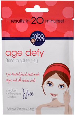 Age Defy, 1 Pre-Treated Facial Sheet Mask by Miss Spa-Skönhet, Ansiktsmasker, Plåtsmaskar, Anti-Åldrande