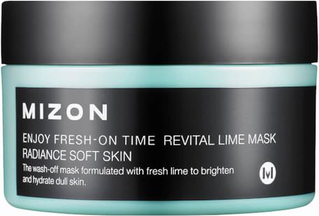 Enjoy Fresh-On Time, Revital Lime Mask, 3.38 fl oz (100 ml) by Mizon-Skönhet, Ansiktsvård