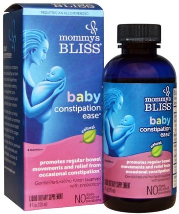 Baby, Constipation Ease, 4 fl oz (120 ml) by Mommys Bliss-Hälsa, Förstoppning, Barns Hälsa, Bebis, Spädbarnstillskott