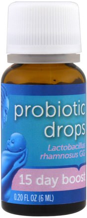 Probiotic Drops, 15 Day Boost, Newborn +, 0.20 fl oz (6 ml) by Mommys Bliss-Tillägg, Barn Probiotika