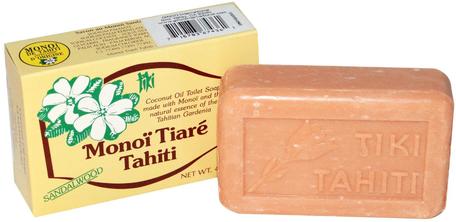 Coconut Oil Soap, Sandalwood Scented, 4.55 oz (130 g) by Monoi Tiare Tahiti-Bad, Skönhet, Tvål