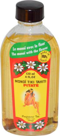 Coconut Oil, Pitate (Jasmine), 4 fl oz (120 ml) by Monoi Tiare Tahiti-Bad, Skönhet, Kokosnötolja