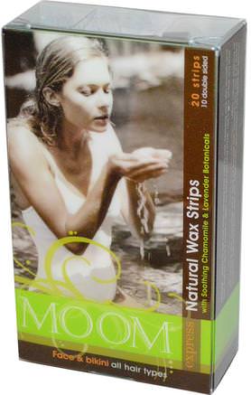 Natural Wax Strips, with Soothing Chamomile & Lavender Botanicals, 20 Strips by Moom-Sverige