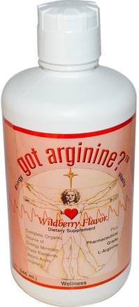 Got Arginine?, Wildberry Flavor, 32 fl oz (946 ml) by Morningstar Minerals-Kosttillskott, Aminosyror, L Arginin, Mineraler, Flytande Mineraler