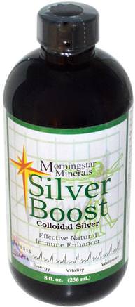 Silver Boost, Colloidal Silver, 8 fl oz (236 ml) by Morningstar Minerals-Kosttillskott, Kolloidalt Silver
