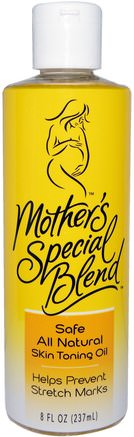 Mothers Special Blend, Skin Toning Oil, 8 fl oz (237 ml) by Mountain Ocean-Hälsa, Graviditet, Hud, Sträckmärken Ärr