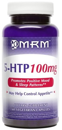 5-HTP, 100 mg, 60 Veggie Caps by MRM-Kosttillskott, 5-Htp, 5-Htp 100 Mg