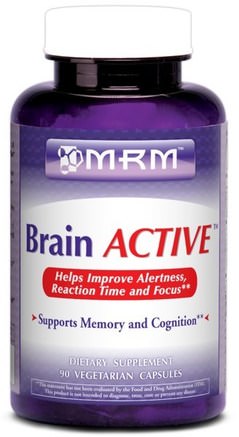 Brain Active, 90 Veggie Caps by MRM-Hälsa, Uppmärksamhet Underskott Störning, Lägg Till, Adhd, Hjärna, Minne