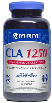 CLA 1250, 1.000 mg, 180 Softgels by MRM-Viktminskning, Kost, Cla (Konjugerad Linolsyra), Hälsa