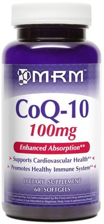 CoQ-10, 100 mg, 60 Softgels by MRM-Kosttillskott, Koenzym Q10, Coq10, Hälsa