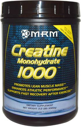 Creatine Monohydrate 1000, 2.2 lbs (1000 g) by MRM-Sport, Kreatin, Träning