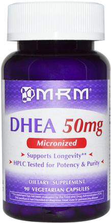 DHEA, 50 mg, 90 Veggie Caps by MRM-Kosttillskott, Pregnenolon, Dhea