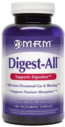 Digest-All, 100 Veggie Caps by MRM-Kosttillskott, Enzymer, Matsmältningsenzymer