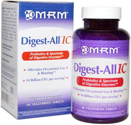 Digest-All IC, 60 Veggie Tabs by MRM-Kosttillskott, Matsmältningsenzymer