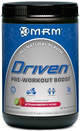 Driven, Pre-Workout Boost, Strawberry-Kiwi, 12.3 oz (350 g) by MRM-Sport, Träning, Muskel