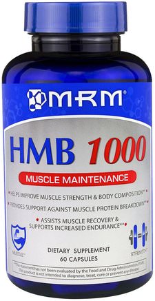 HMB 1000 Muscle Maintenance, 60 Capsules by MRM-Sport, Sport, Muskel