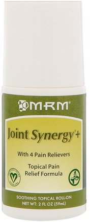 Joint Synergy+, Soothing Topical Roll-On, 2 oz (59 ml) by MRM-Hälsa, Ben, Osteoporos, Gemensam Hälsa