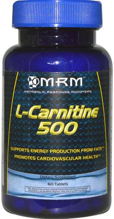 L-Carnitine 500, 60 Tablets by MRM-Kosttillskott, Aminosyror, L Karnitin