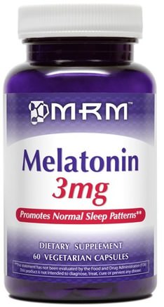 Melatonin, 3 mg, 60 Veggie Caps by MRM-Kosttillskott, Sömn, Melatonin