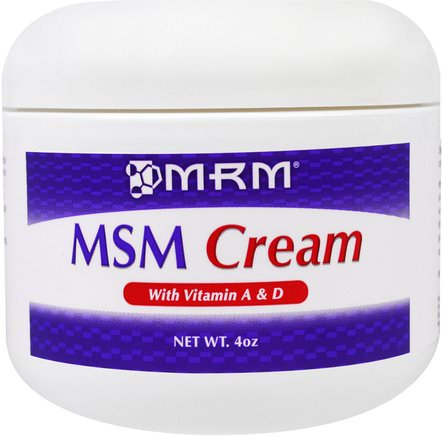 MSM Cream, 4 oz by MRM-Hälsa, Kvinnor, Hud, Skönhet, Anti-Åldrande