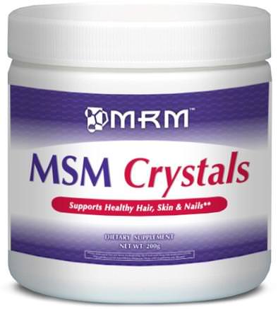 MSM Crystals, 200 g by MRM-Hälsa, Ben, Osteoporos, Artrit