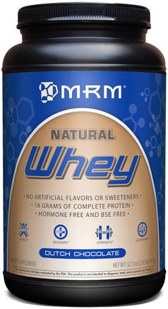 Natural Whey, Dutch Chocolate, 32.3 oz (917 g) by MRM-Kosttillskott, Vassleprotein
