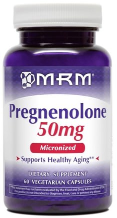 Pregnenolone, 50 mg, 60 Veggie Caps by MRM-Kosttillskott, Pregnenolon 50 Mg