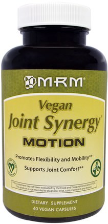 Vegan Joint Synergy, Motion, 60 Vegan Caps by MRM-Hälsa, Ben, Osteoporos, Gemensam Hälsa