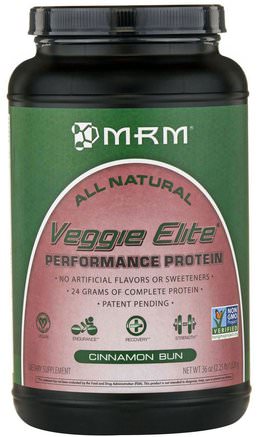 Veggie Elite, Performance Protein, Cinnamon Bun, 36 oz (1.020 g) by MRM-Sport, Muskel