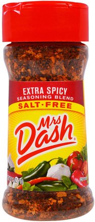 Extra Spicy Seasoning Blend, Salt Free, 2.5 oz (71 g) by Mrs. Dash-Mat, Kryddor Och Kryddor