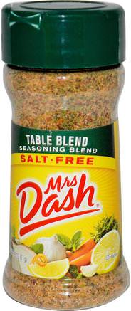 Table Blend Seasoning, Salt-Free, 2.5 oz (71 g) by Mrs. Dash-Mat, Kryddor Och Kryddor