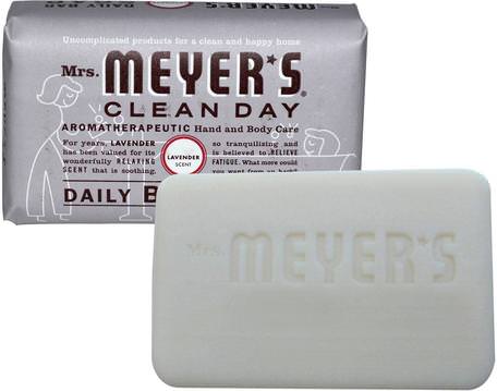Daily Bar Soap, Lavender Scent, 5.3 oz (150 g) by Mrs. Meyers Clean Day-Bad, Skönhet, Tvål