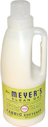 Fabric Softener, Lemon Verbena Scent, 32 fl oz (946 ml) by Mrs. Meyers Clean Day-Hem, Tvätt, Tygmjukmedel