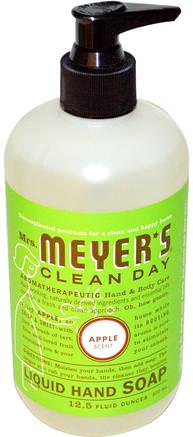 Liquid Hand Soap, Apple Scent, 12.5 fl oz (370 ml) by Mrs. Meyers Clean Day-Bad, Skönhet, Tvål
