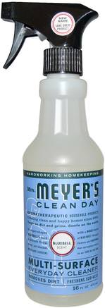 Multi-Surface Everyday Cleaner, Bluebell Scent, 16 fl oz (473 ml) by Mrs. Meyers Clean Day-Hem, Hushållsrengöringsmedel