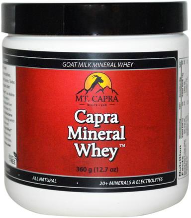 Capra Mineral Whey, 12.7 oz (360 g) by Mt. Capra-Kosttillskott, Protein, Getmjölksprotein, Superfoods, Get-Valle-Mineraler