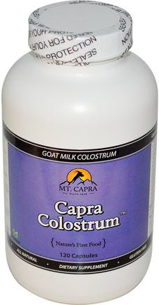 CapraColostrum, Goat Milk Colostrum, 120 Capsules by Mt. Capra-Kosttillskott, Nötkreaturprodukter, Kolostrum, Superfoods, Get-Valle-Mineraler