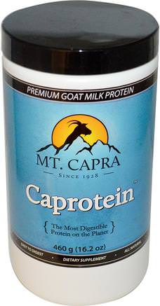 Caprotein, Premium Goat-Milk Protein, Delicious Vanilla, 16.2 oz (460 g) by Mt. Capra-Kosttillskott, Protein, Getmjölksprotein, Superfoods, Get-Valle-Mineraler