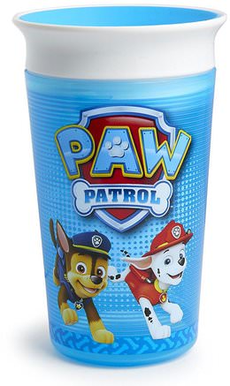 Paw Patrol, Miracle 360 Cup, Boy, 12 + Months, 9 oz (266 ml) by Munchkin-Barns Hälsa, Barn Mat, Hem
