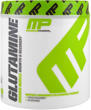 Glutamine, Growth & Recovery, Core Series.661 lbs (300 g) by MusclePharm-Kosttillskott, Aminosyror, L Glutamin, L Glutaminpulver, Sport, Sport