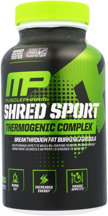 Shred Sport, Thermogenic Complex, 60 Capsules by MusclePharm-Hälsa, Energi