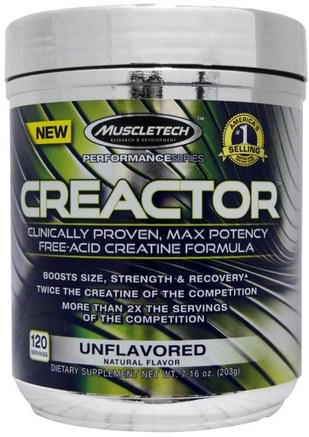 Creactor, Unflavoured, 7.16 oz (203 g) by Muscletech-Sport, Kreatin
