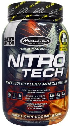 Nitro Tech, Mocha Cappuccino Swirl, 2.00 lbs (907 g) by Muscletech-Sport, Muscletech Nitro Tech