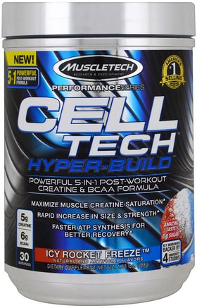 Performance Series, Cell Tech Hyper-Build, Icy Rocket Freeze, 1.08 lbs (488 g) by Muscletech-Sporter