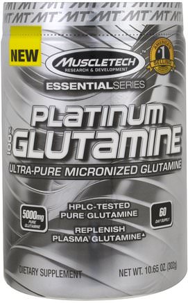 Platinum 100% Glutamine, 10.65 oz (302 g) by Muscletech-Sporter