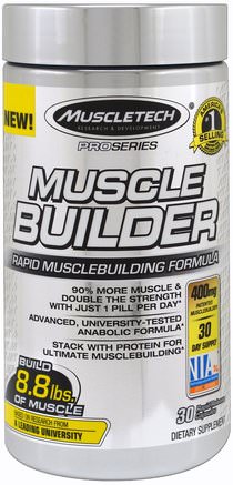 Pro Series, Muscle Builder, 30 Rapid-Release Capsules by Muscletech-Sporter